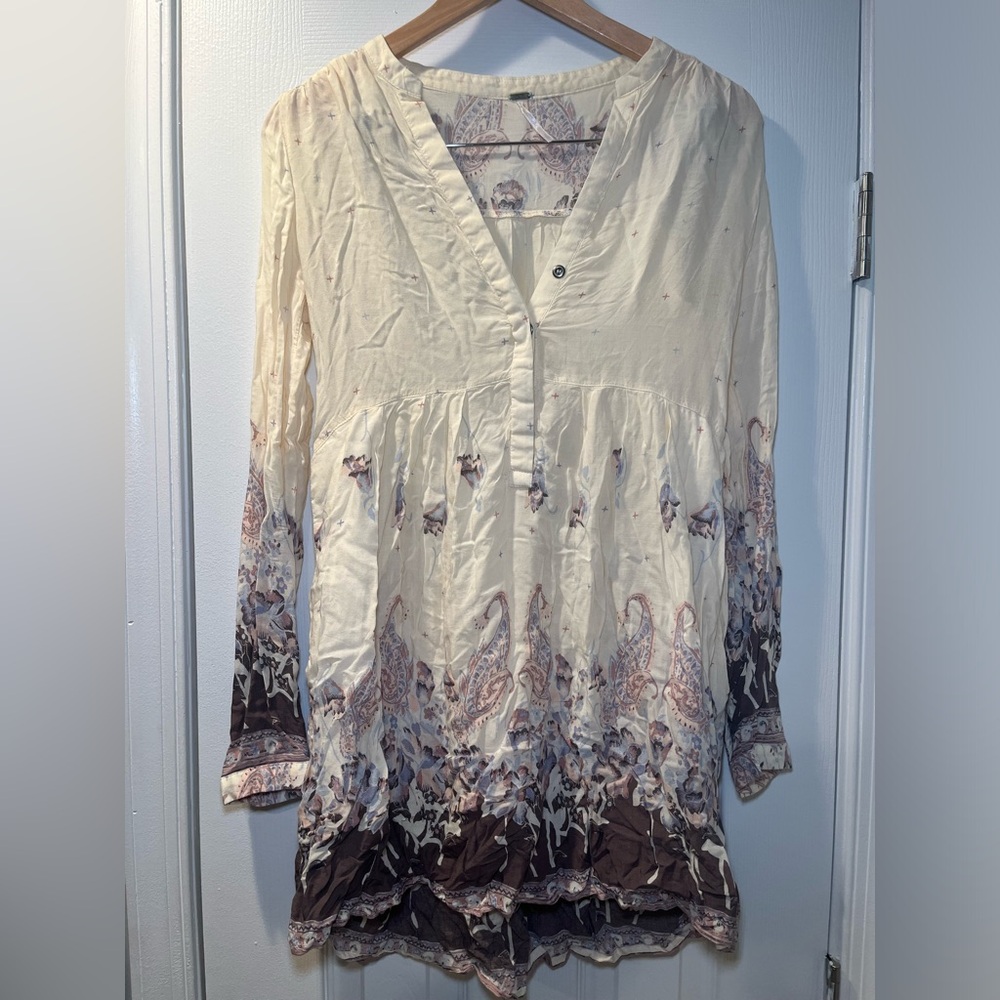Free People Print Blouse